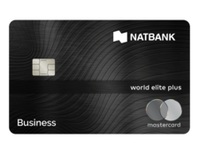 Photo of a Natbank Mastercard World Elite Plus credit card 