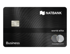 Photo d’une carte de crédit Mastercard World Elite de Natbank